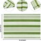 Green and White Front Door Mat Outdoor Rug 24'' x 35'' Striped Layered Door Mats Hand-Woven Washable Entryway Rug Indoor/Outdoor Small Area Rug for Front Porch/Laundry Room/Bathroom